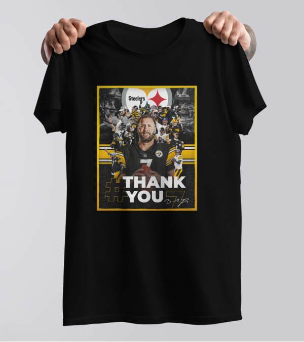 Thank You 7 Ben Roethlisberger Steelers Tribute Image T-Shirt