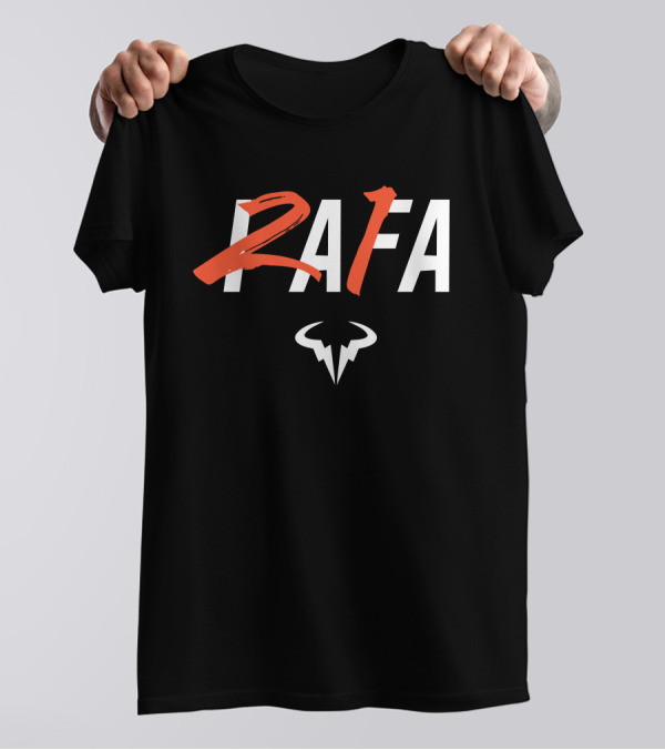 RAFA Bull Logo 21 Grand Slam Winner T-Shirt