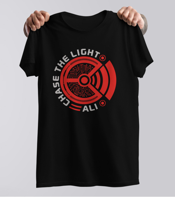 Chase The Light Ali Circuit Pattern Red Tech T-Shirt