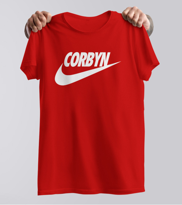 Corbyn Swoosh Parody Red T-Shirt