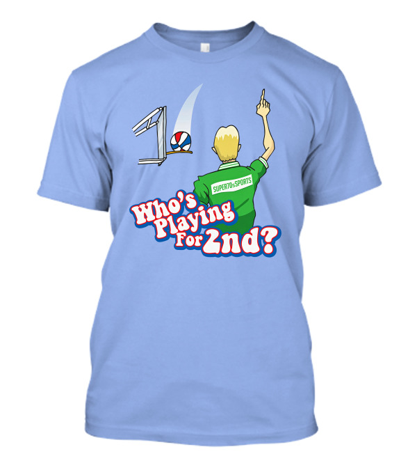 Super70s Sports Store S7s Who's Playing For 2nd Volleyball Player Number One T-Shirt