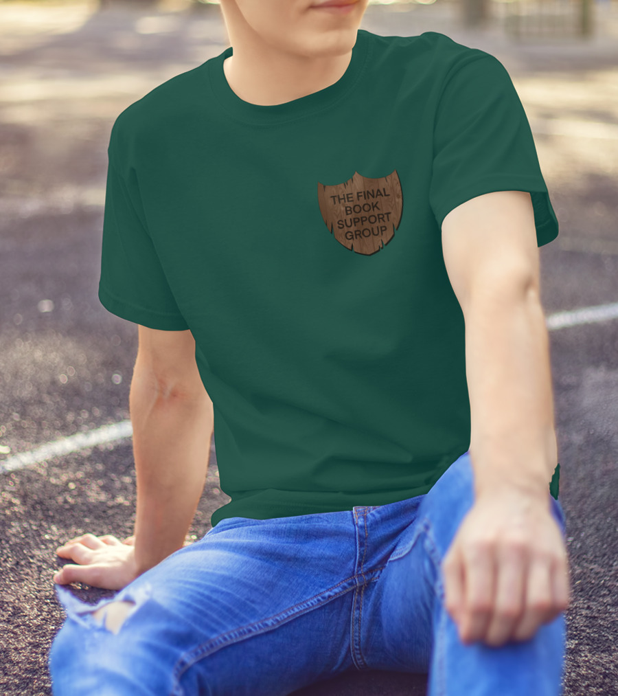 The Final Book Support Group Wooden Shield T-Shirt