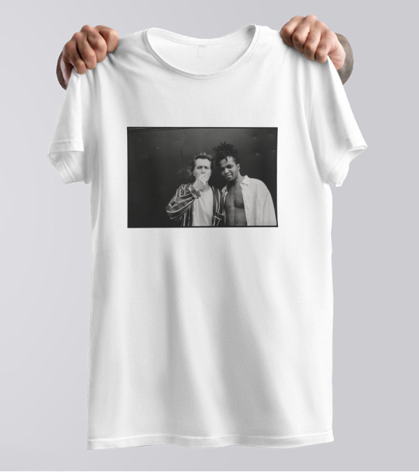 Basquiat Two Gordons 1995 Gotham City Pass The Light Iconic Black And White Photography T-Shirt