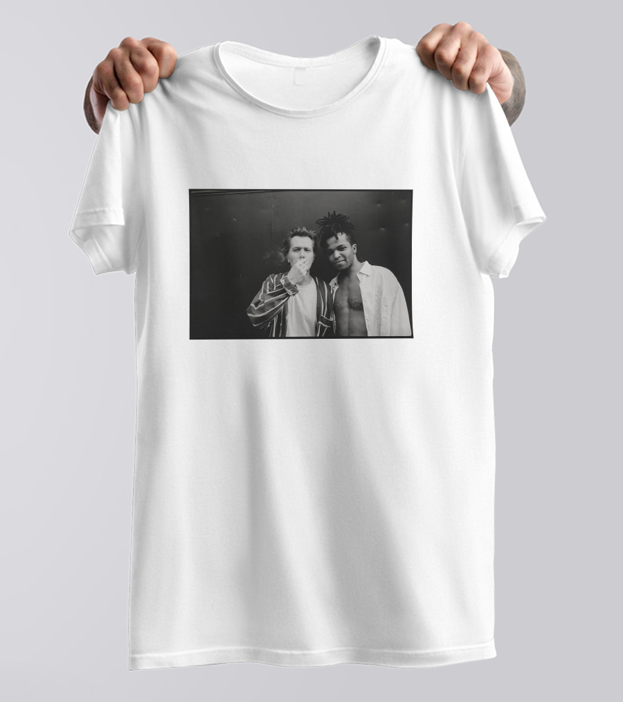 Jeffrey Wright Basquiat Two Gordons 1995 Gotham City Pass The Light Iconic Portrait Black And White Photography T-Shirt