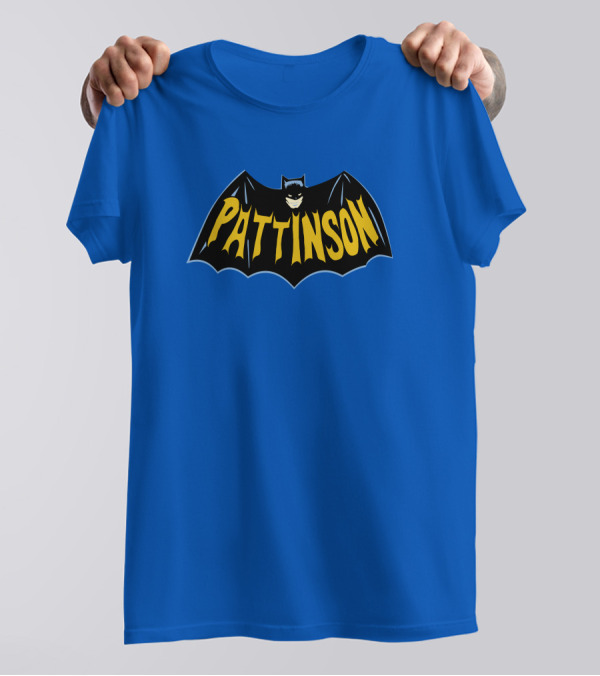Pattinson Bat Logo Monochrome Comic T-Shirt