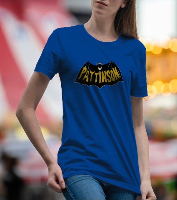 Pattinson Bat Logo Monochrome Comic T-Shirt