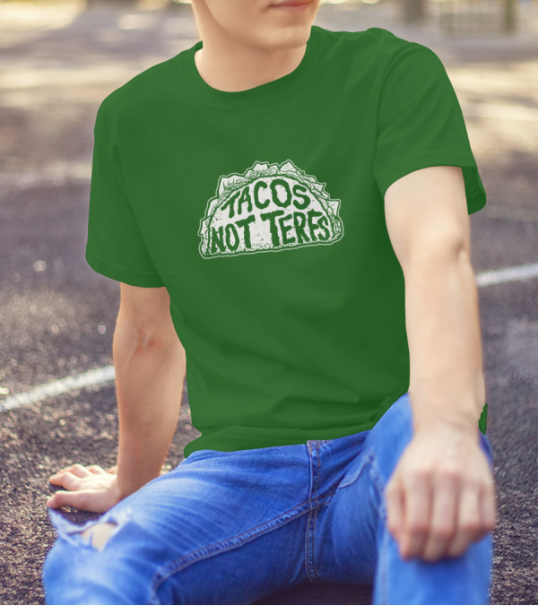 Dory Madness Tacos Not Terfs Green Background T-Shirt