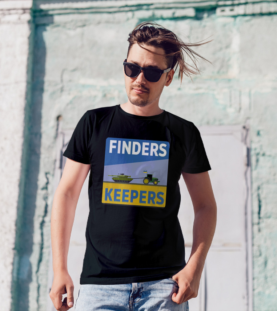 FINDERS KEEPERS Ukraine Tractor Pulling Tank T-Shirt
