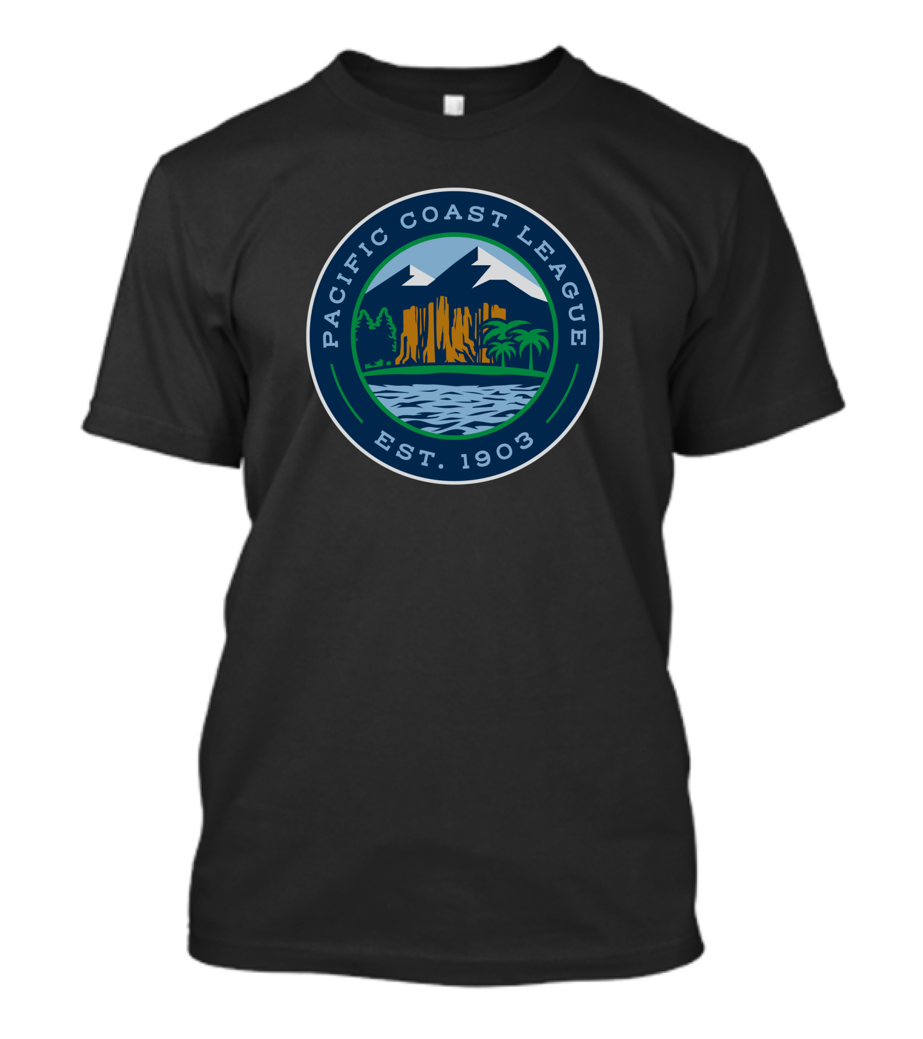 Tim Hagerty Minor League Baseball Pacific Coast League Est 1903 Scenic Mountain T-Shirt