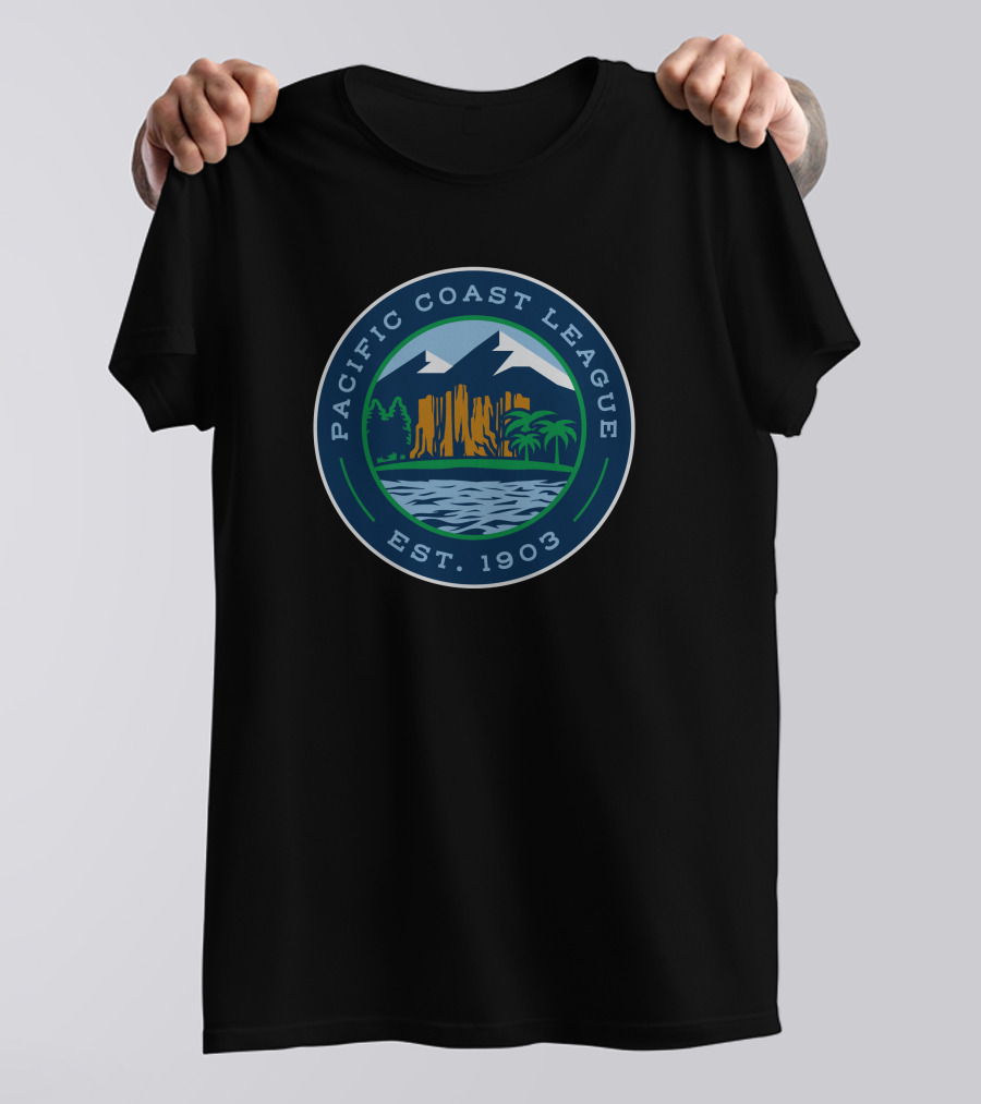 Tim Hagerty Minor League Baseball Pacific Coast League Est 1903 Scenic Mountain T-Shirt