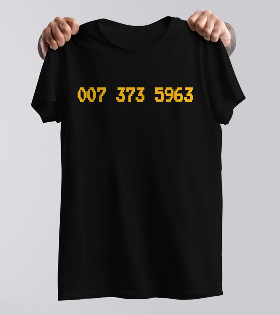 Sal Vulcano 007 373 5963 Code Prince Herb Pixelated Numbers T-Shirt