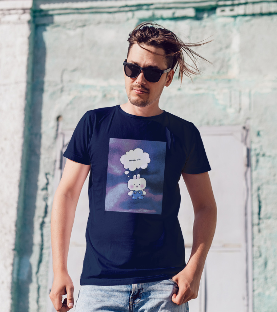 The Yetee Merch Wow Ok Thought Bubble Character T-Shirt