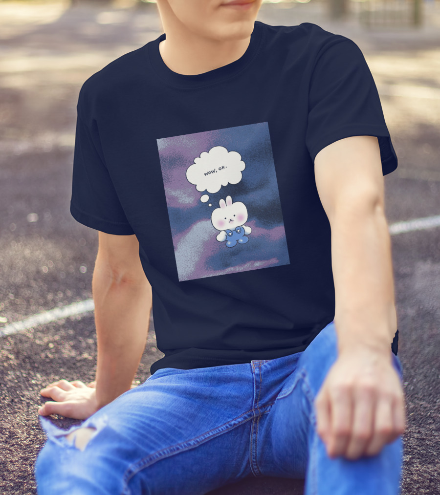 The Yetee Merch Wow Ok Thought Bubble Character T-Shirt