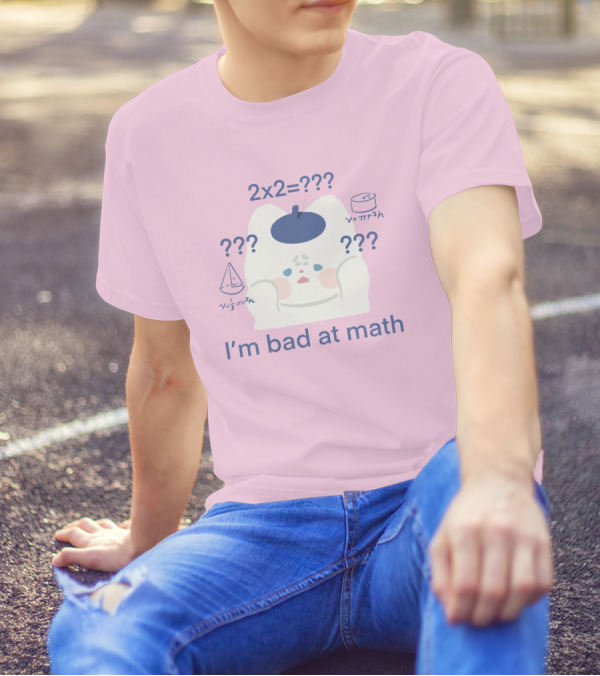 Maobabie Merch I'm Bad At Math Jennie Cat Confused By Math Equations T-Shirt