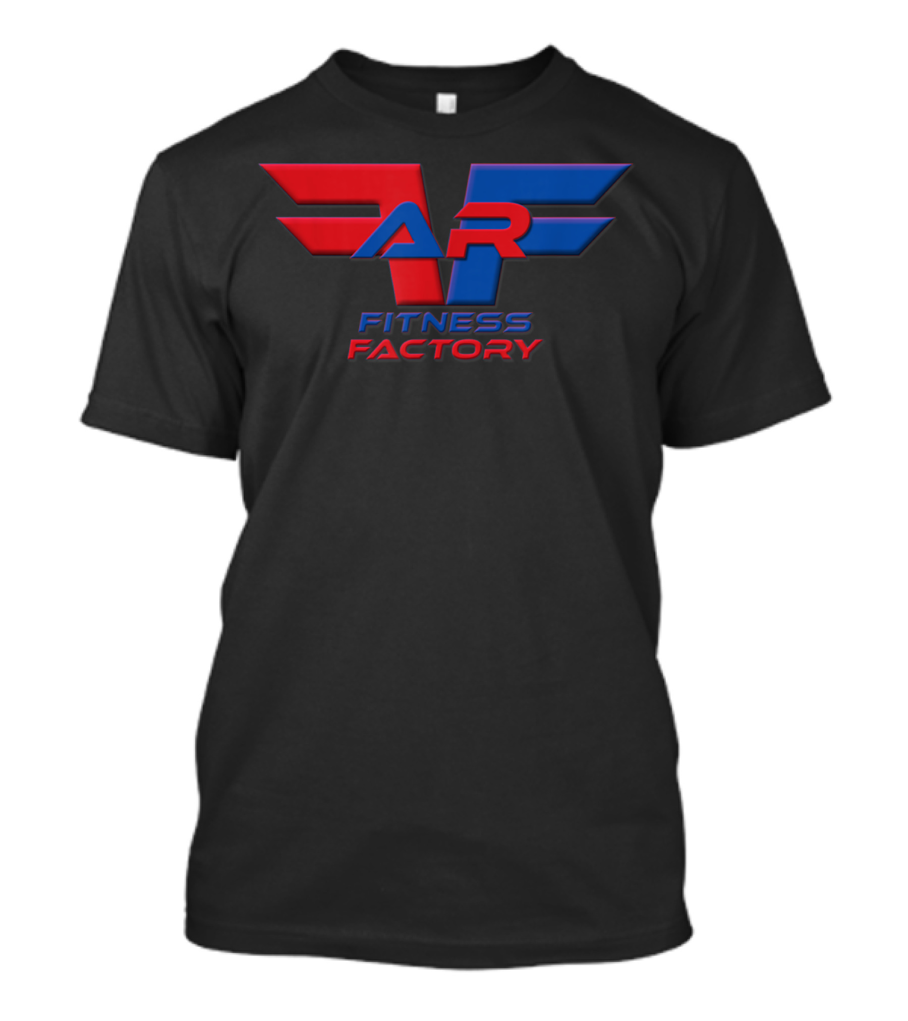 AR Fitness Factory Red And Blue Wings Emblem T-Shirt