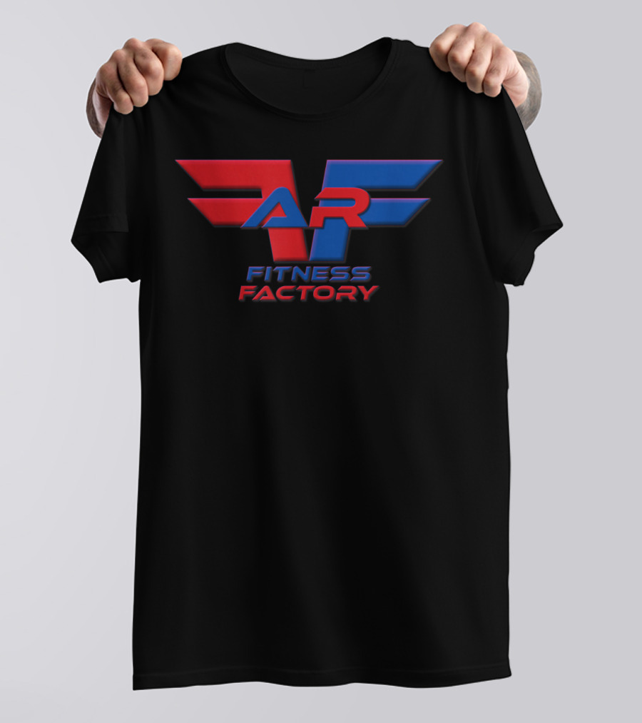 AR Fitness Factory Red And Blue Wings Emblem T-Shirt
