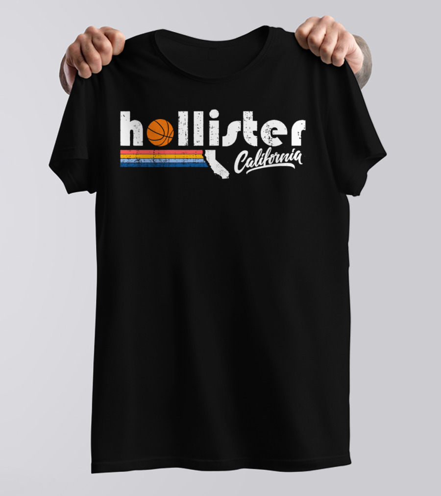Hollister Basketball California Vintage 1980 Retro T-Shirt