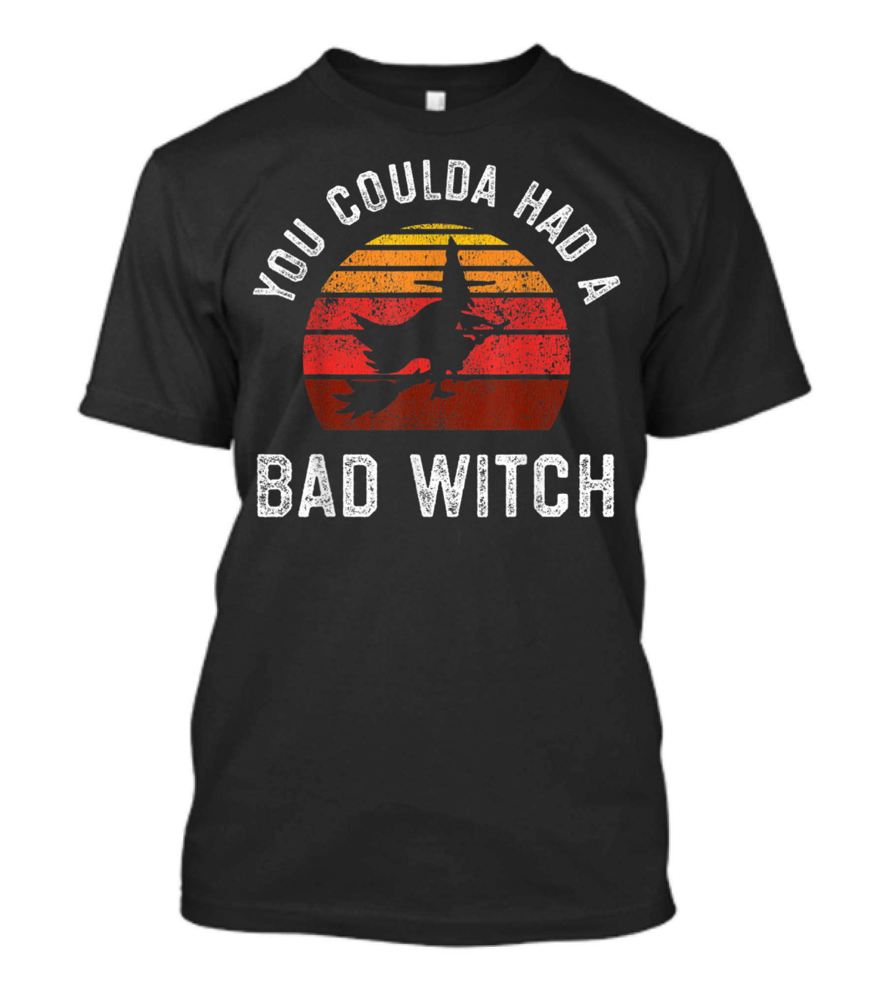 You Coulda Had A Bad Witch Vintage Sunset Halloween Wizardry T-Shirt