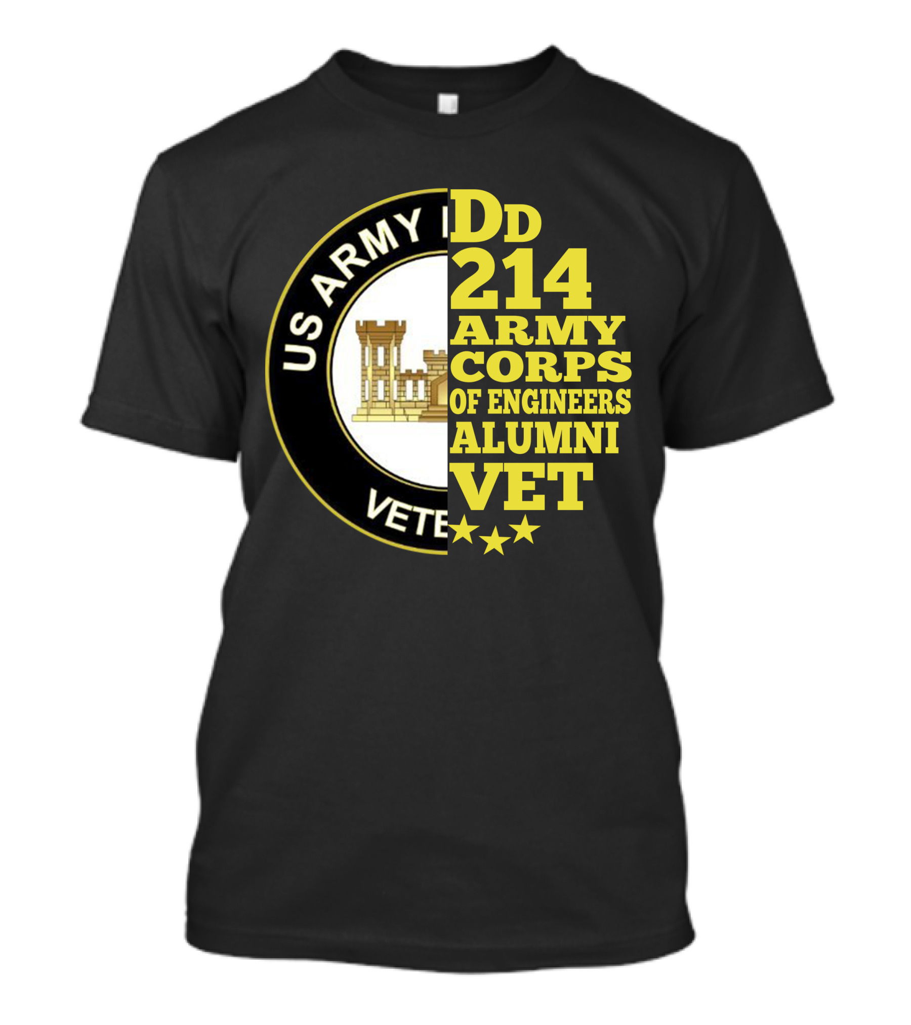 Dd 214 Army Corps Of Engineers Alumni Vet Us Army Veteran T-Shirt
