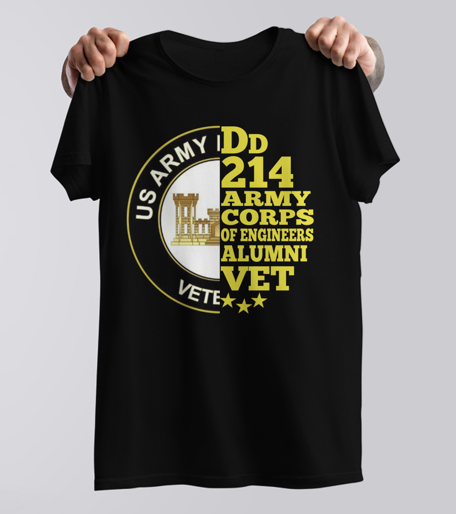 Dd 214 Army Corps Of Engineers Alumni Vet Us Army Veteran T-Shirt