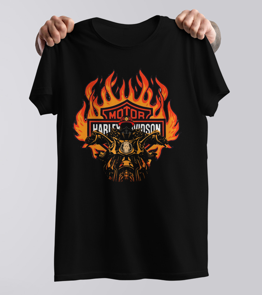 Harley Davidson Motor Flames T-Shirt