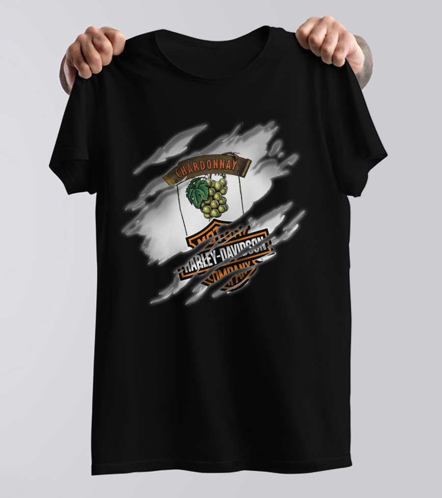 Chardonnay Harley Davidson Grapes Motorcycle T-Shirt