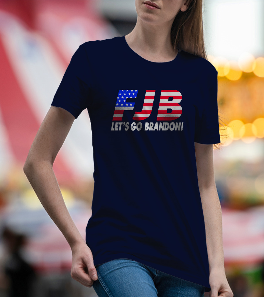 FJB Let's Go Brandon American Flag T-Shirt