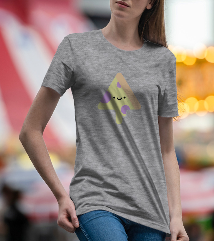 Joe Fabisevich Pizza Cute Smiley Slice Triangle T-Shirt