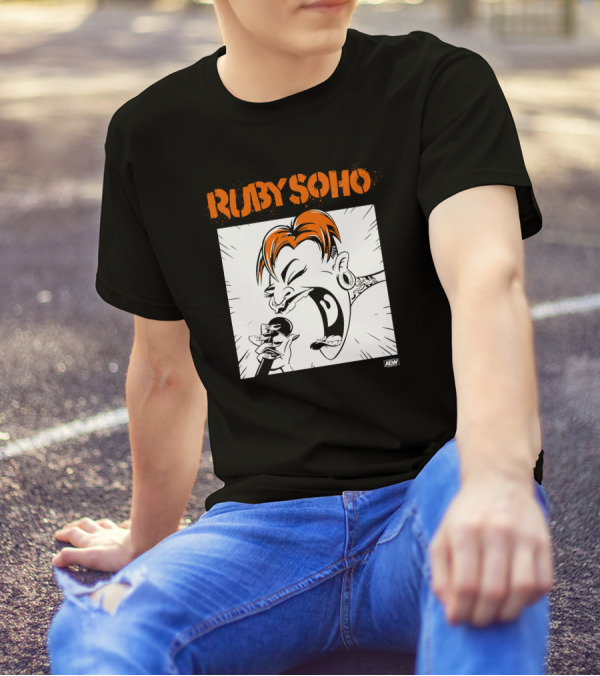 Ruby Soho AEW All Elite Wrestling Merch Scream Tattoo Mic Iconic T-Shirt