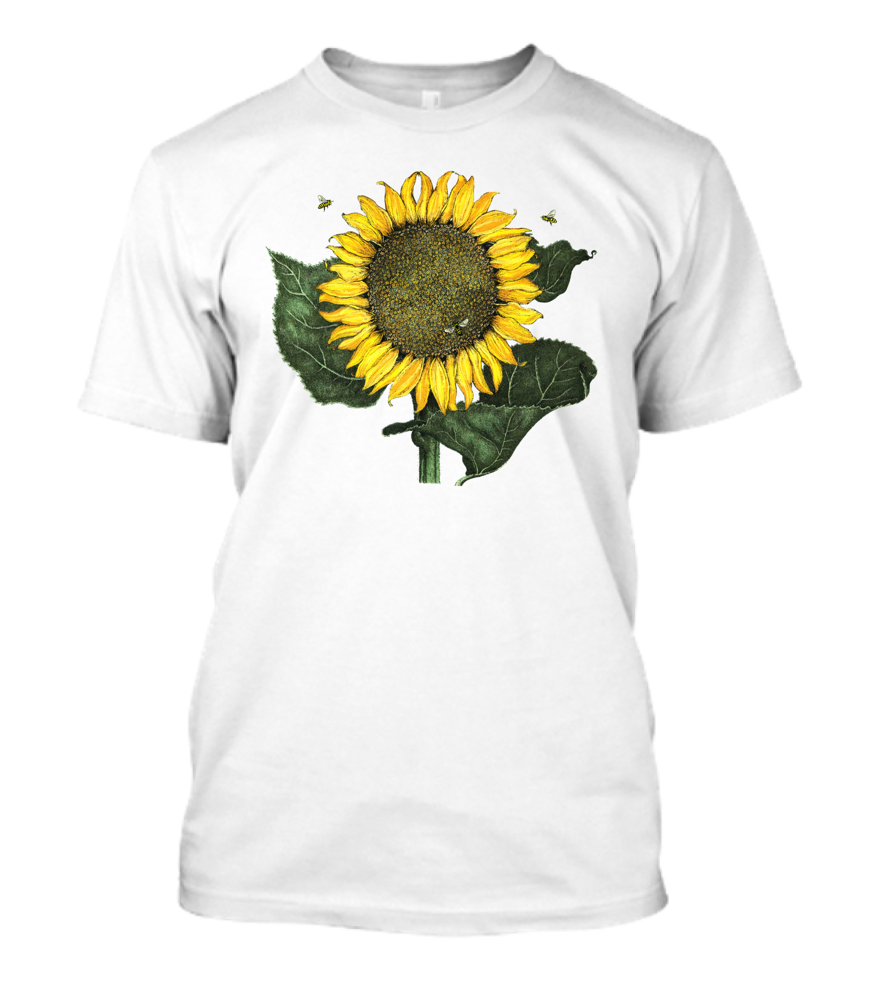 Sunflower Bees Natural Liberty Merch Ukrainian Russian War T-Shirt
