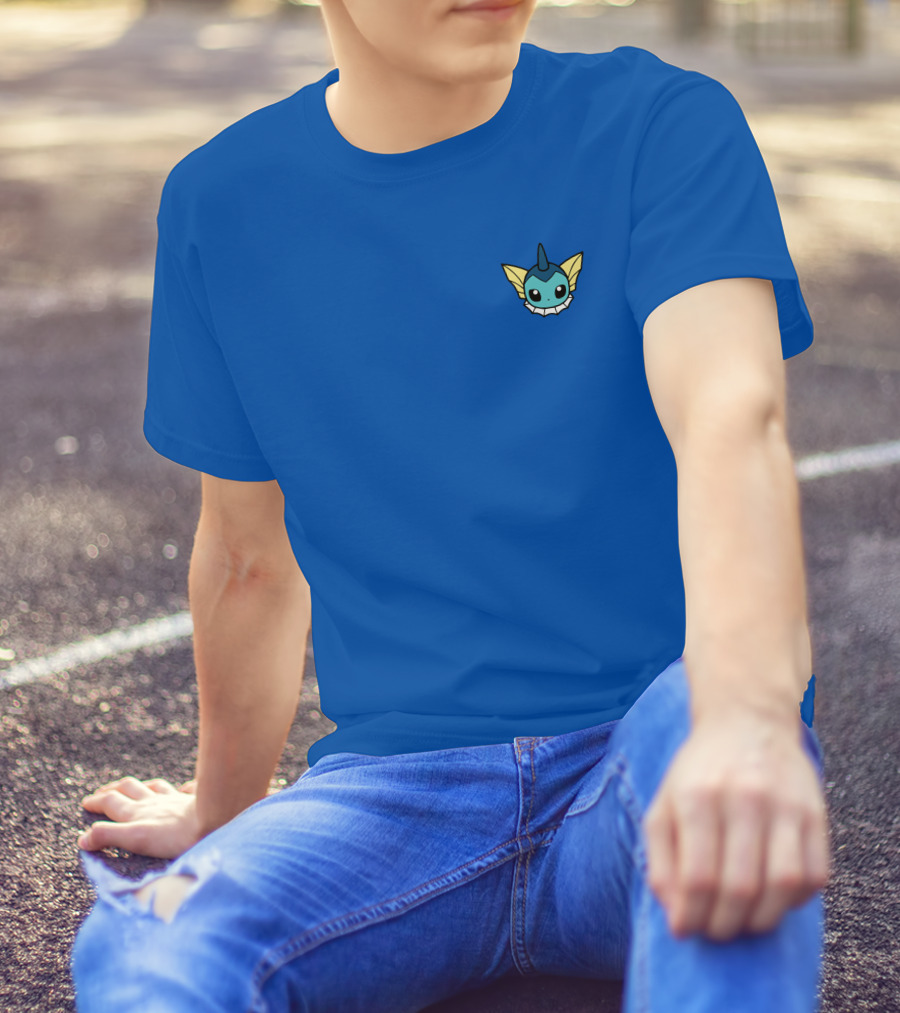 Mark Zimmerman Pokémon Vaporeon Face Blue Minimalist T-Shirt