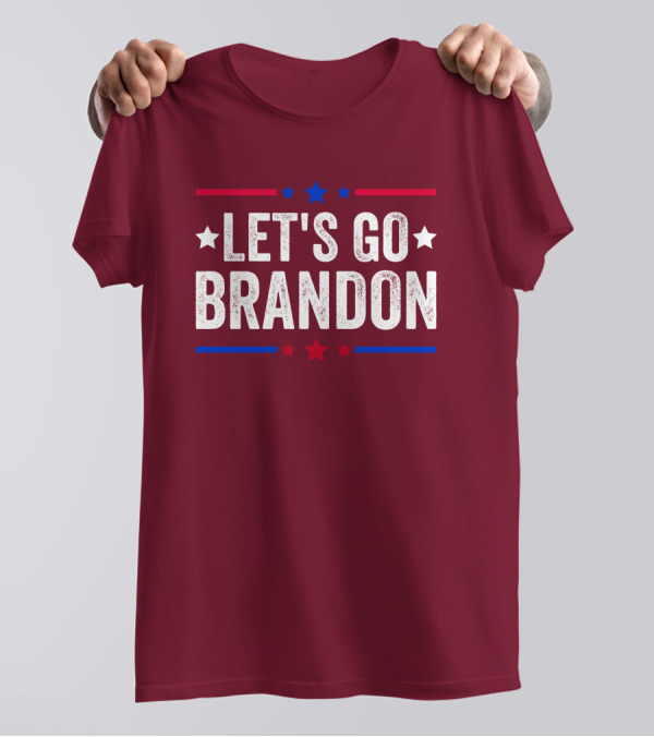 Manny Machado Let's Go Brandon Stars Stripes Red Blue White T-Shirt
