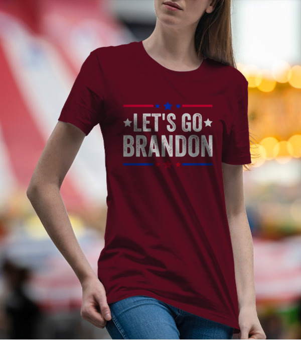 Manny Machado Let's Go Brandon Stars Stripes Red Blue White T-Shirt