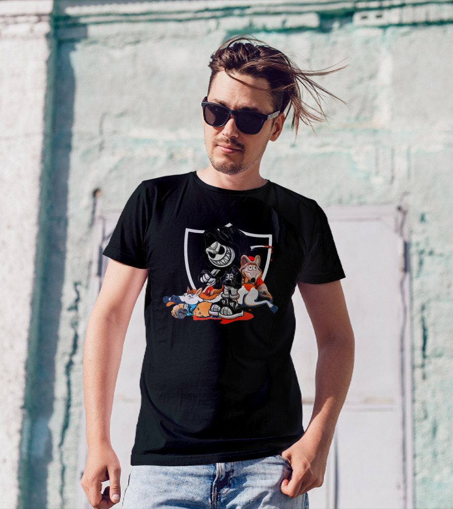 DC4L Custom Tee's Battle For The Division Raiders Wolf Horse Rivalry T-Shirt