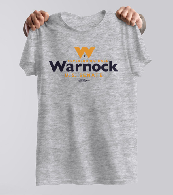 Reverend Raphael Warnock U.S. Senate Campaign Logo With Star And Orange W T-Shirt