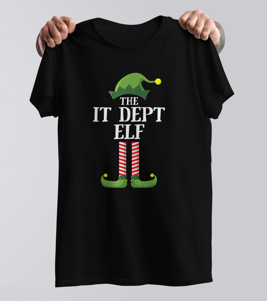 The IT Dept Elf Matching Family Group Christmas Party T-Shirt