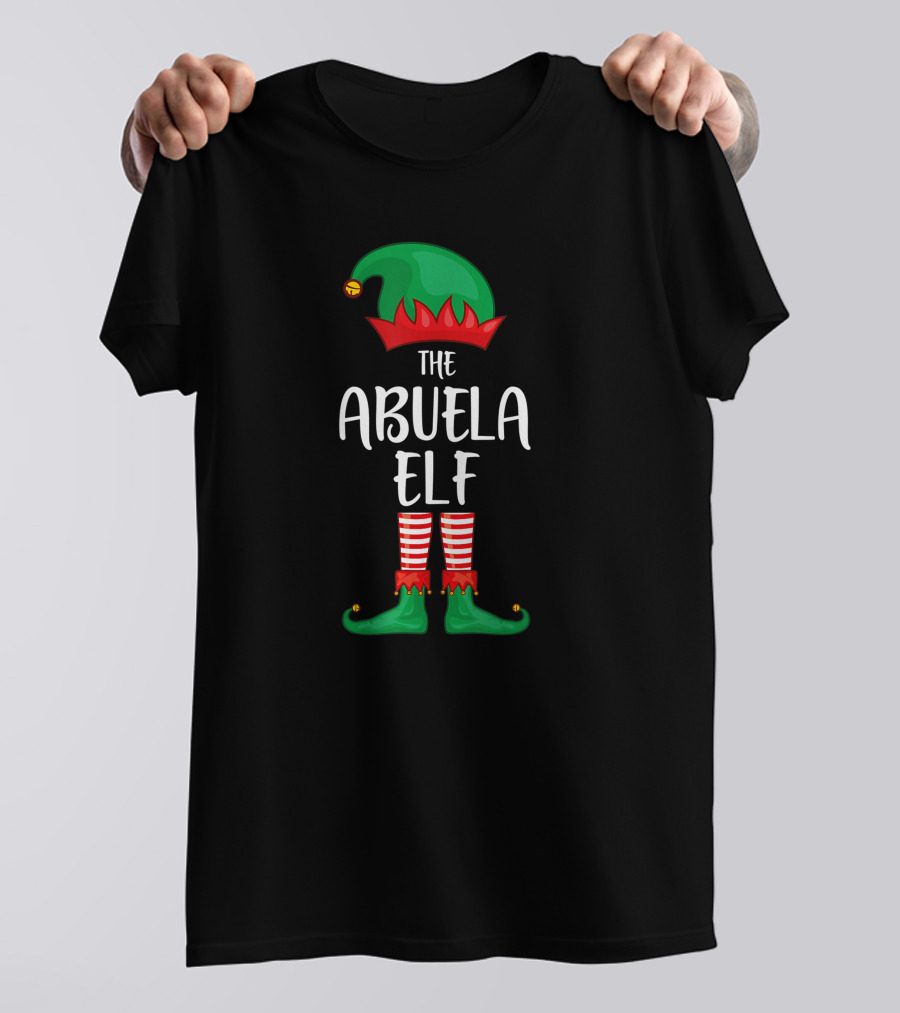 The Abuela Elf Christmas Party Matching Family Pajama Group T-Shirt