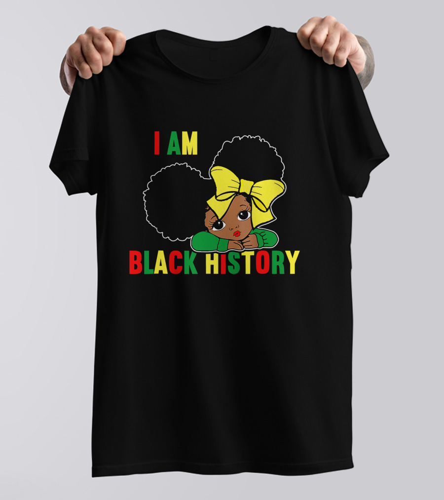 I Am Black History African Queen Girls Black History Month T-Shirt