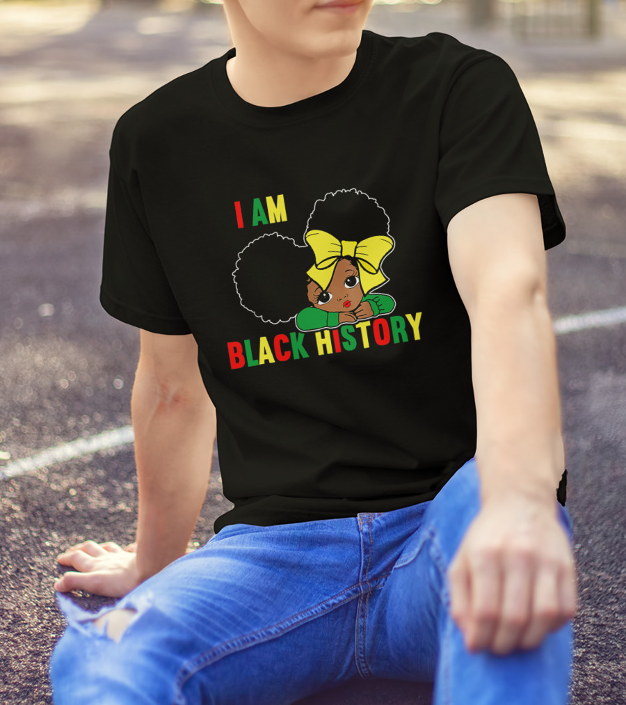 I Am Black History African Queen Girls Black History Month T-Shirt