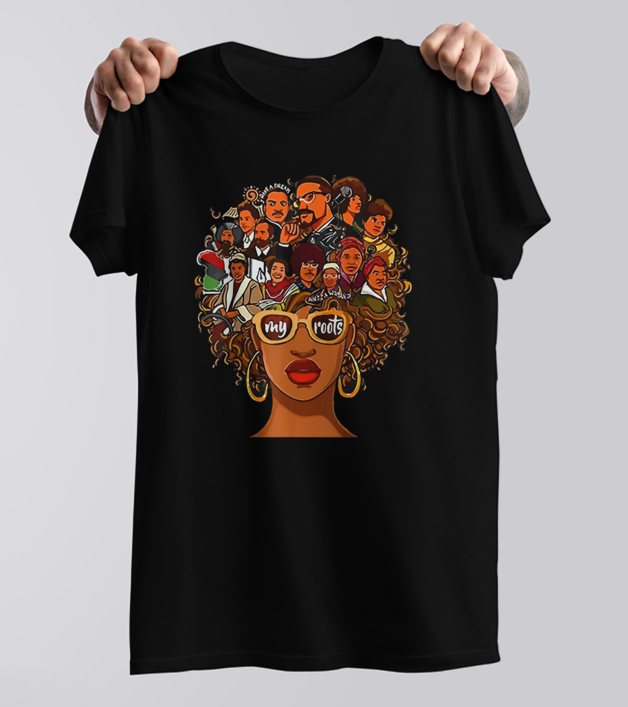 Powerful Roots Back History Month Pride DNA I Love My Roots T-Shirt