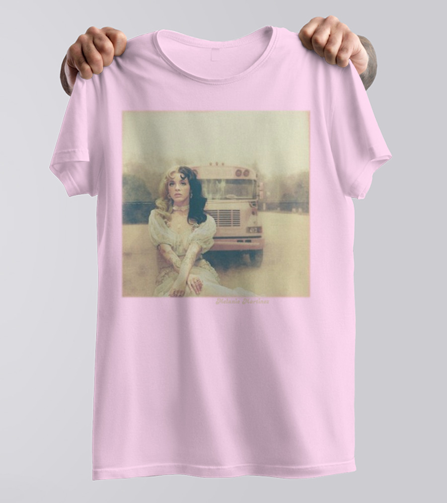 Melanie Martinez Vintage Bus Pastel Pink T-Shirt