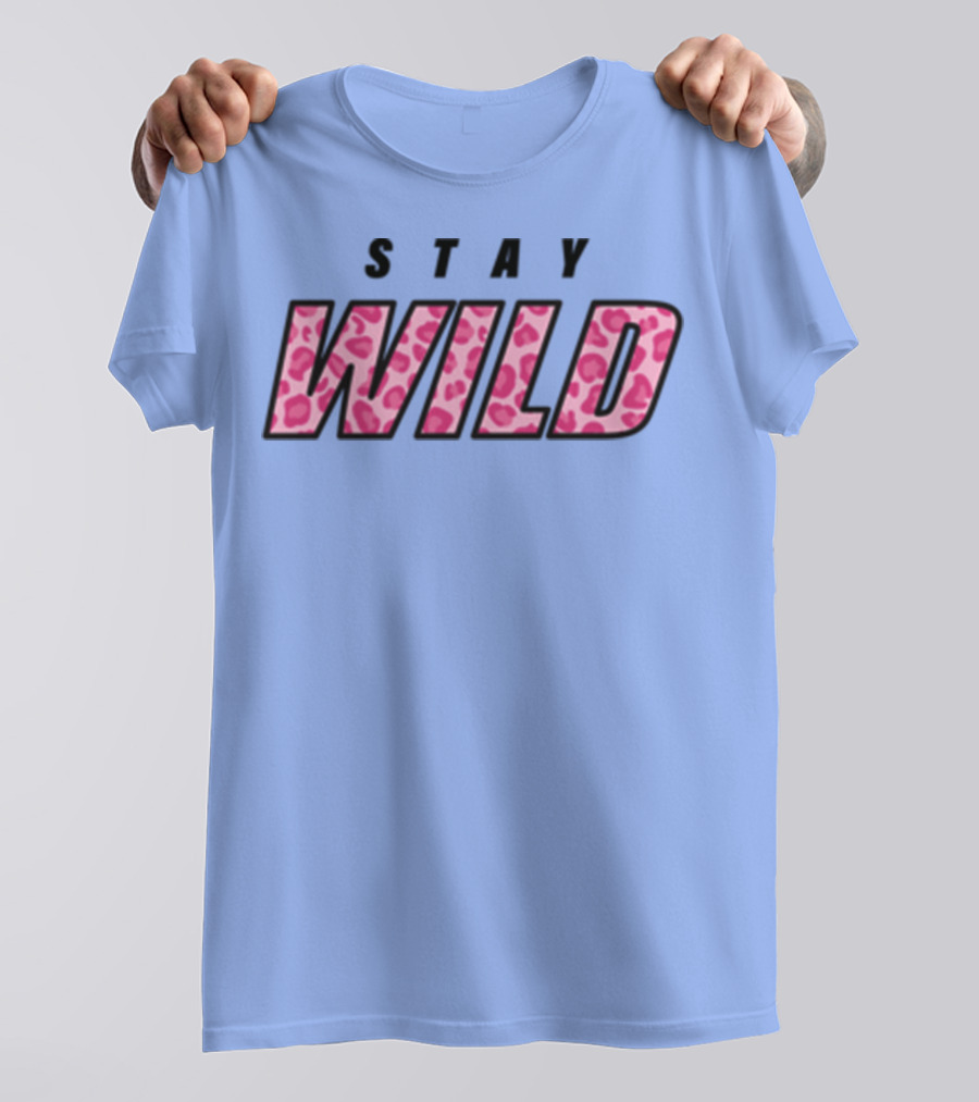 STAY WILD Leopard Print T-Shirt
