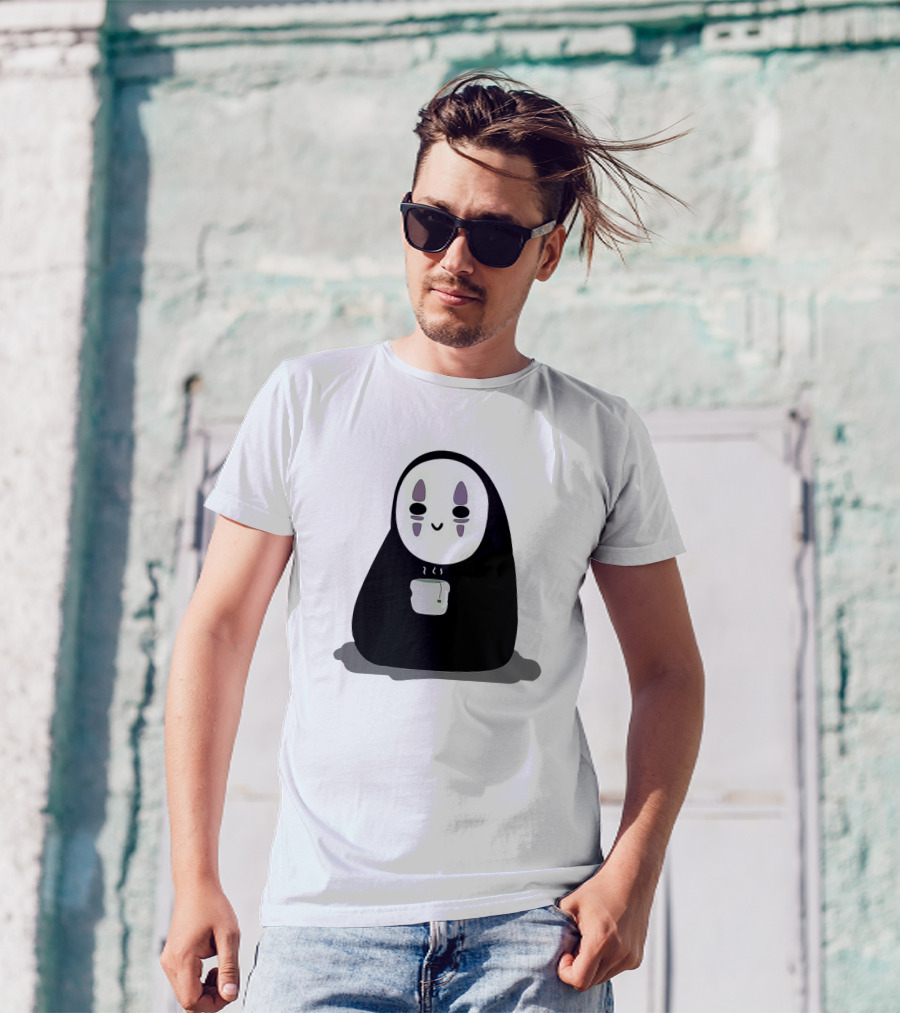 Spirited Away No-Face Holding Tea Cup T-Shirt
