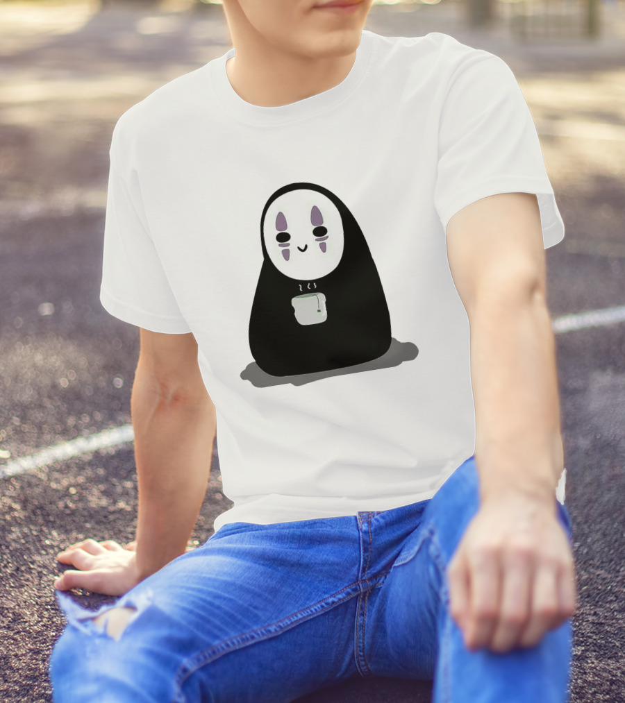 Spirited Away No-Face Holding Tea Cup T-Shirt