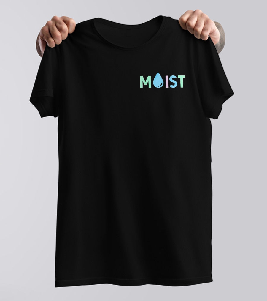 Moist Drop Text Logo Pastel Colors T-Shirt