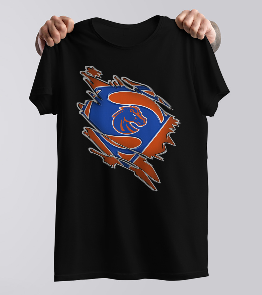 Boise State Broncos Superman Logo Emblem T-Shirt