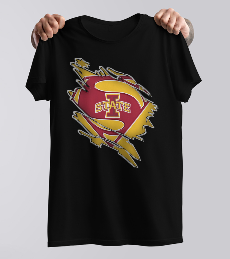 Iowa State Cyclones Superman Logo Burst T-Shirt