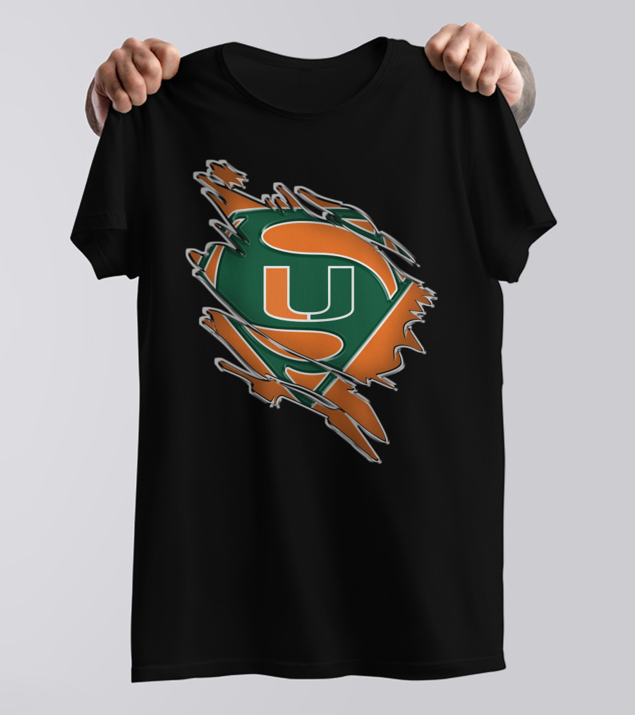 Miami Hurricanes Superman T-Shirt
