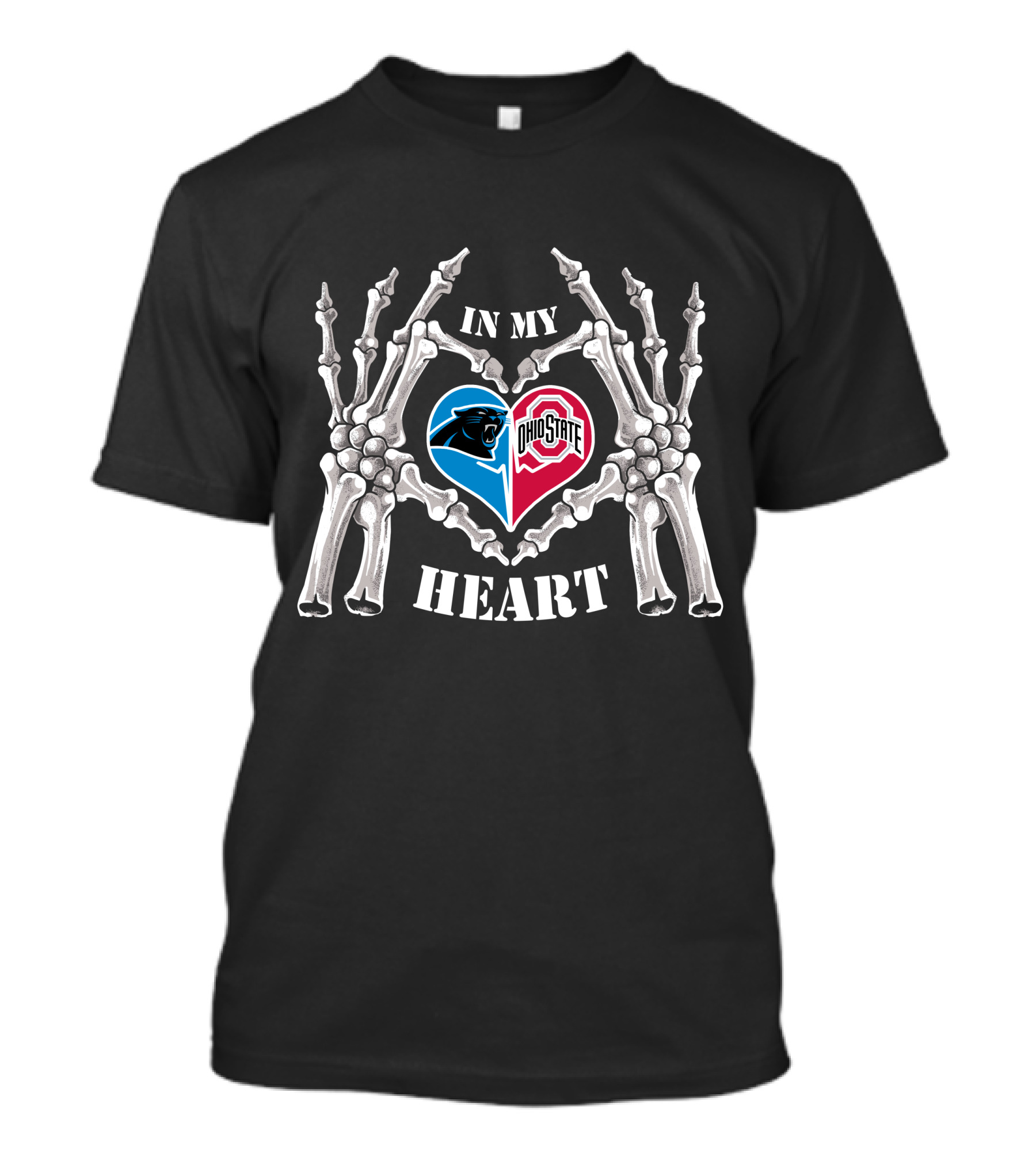 In My Heart Carolina Panthers Ohio State Buckeyes T-Shirt