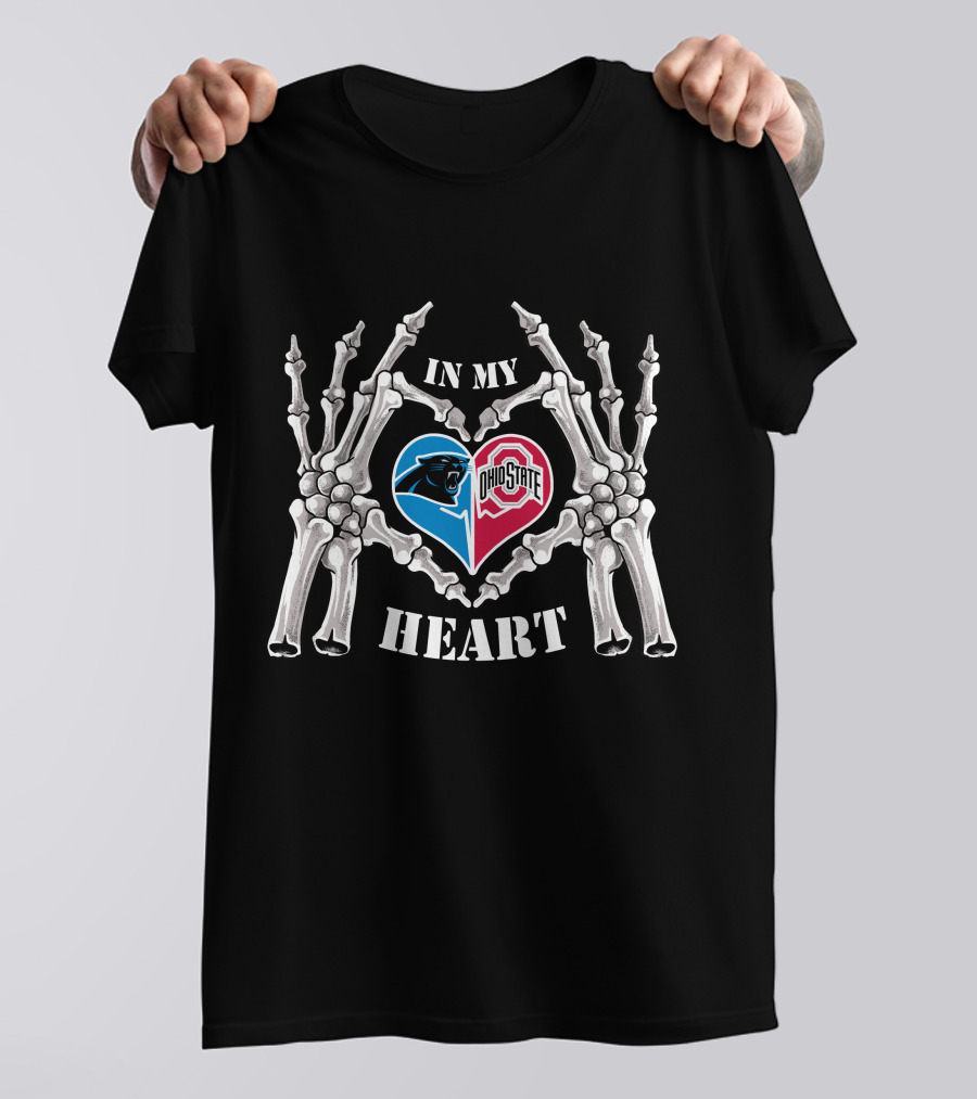In My Heart Carolina Panthers Ohio State Buckeyes T-Shirt